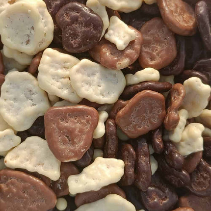 Schokoladen-Bananenchips-Mischung