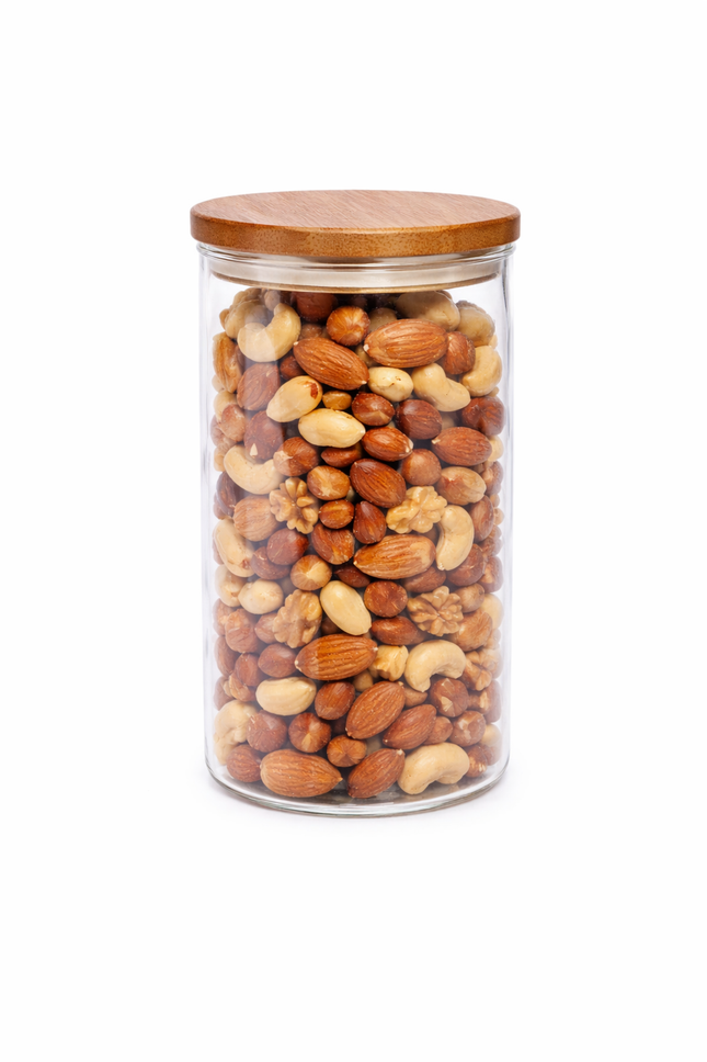 Glass storage container with bamboo lid – 950 ml