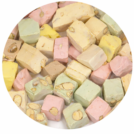 Nougat-Stücke
