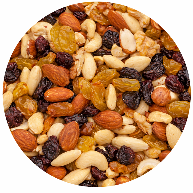 Mélange de noix et raisins secs