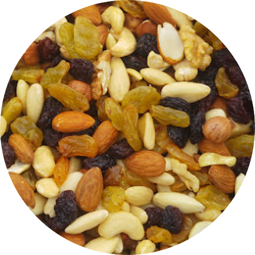 Mélange de noix et raisins secs